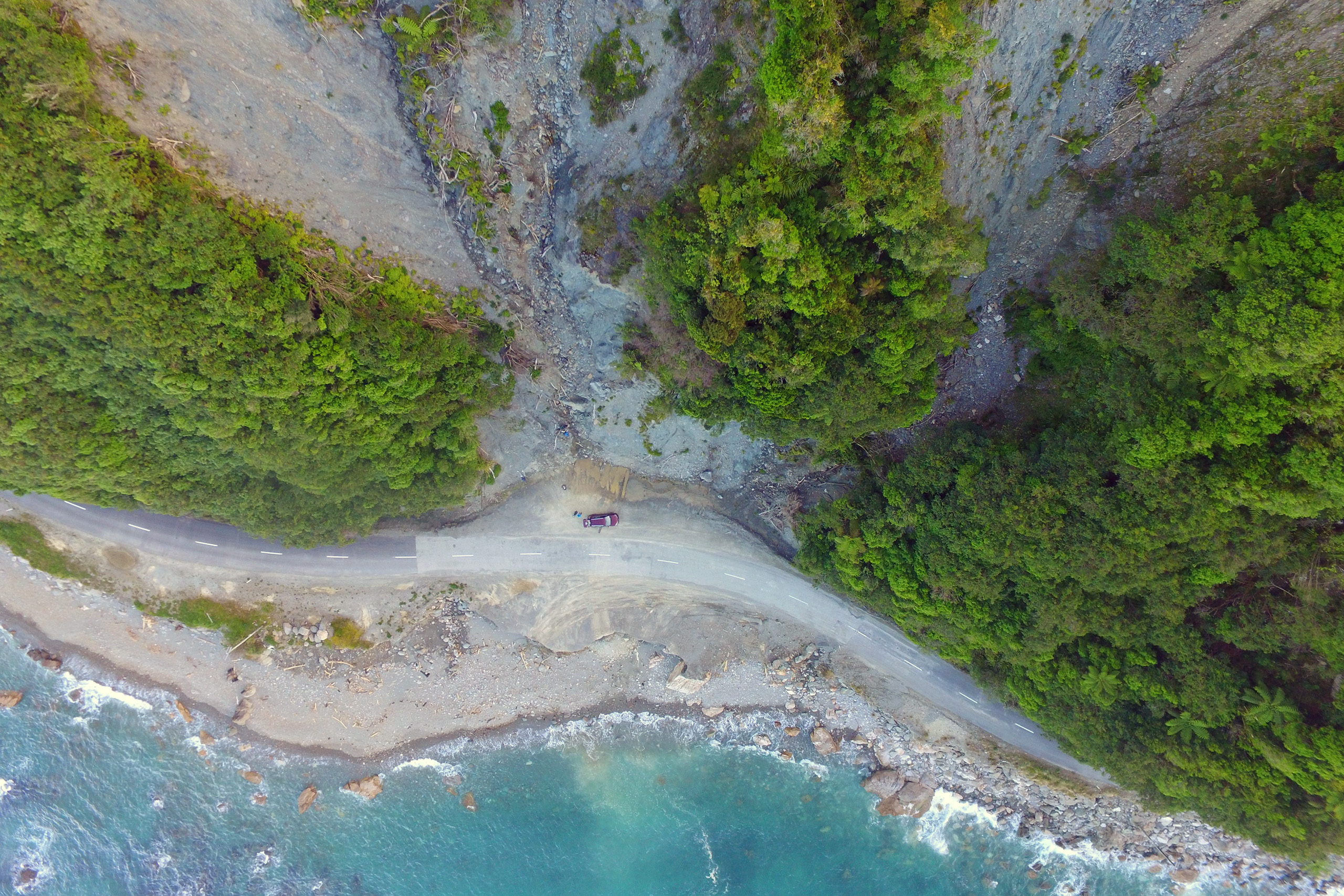 Enlarged view: Drone image of a landslide