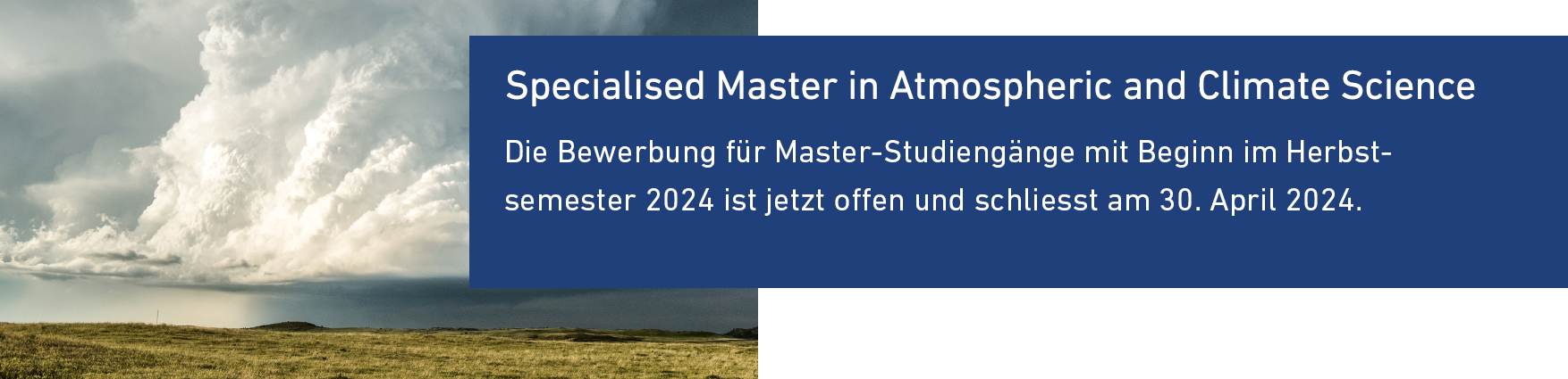 Specialised Master in Atmospheric and Climate Science