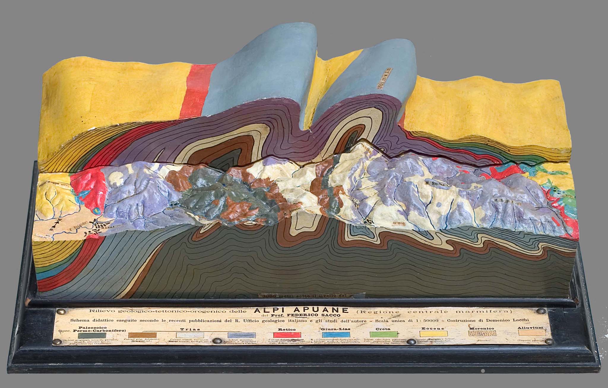 Vergrösserte Ansicht: Relief der Apuanen Alpen, Massstab 1:50000