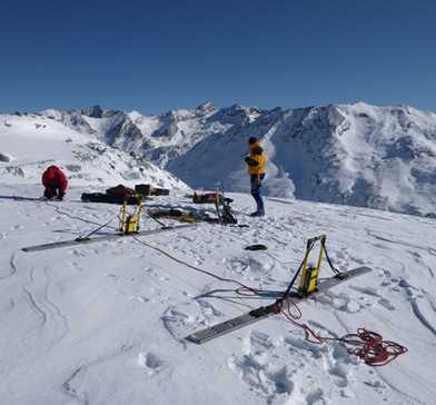 Bodenradarmessungen in den Schweizer Alpen